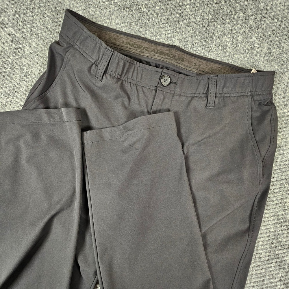Under‎ Armour Match Play Mens Golf Pants Black Performance 36/32 Straight Leg